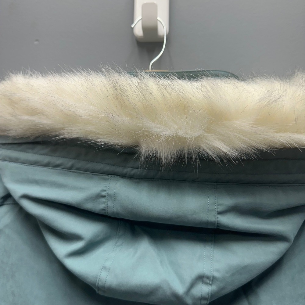 Norm Thompson Women's Hooded Parka Jacket XL Faux Fur Trim Insulated Winter Coat - Picture 12 of 14